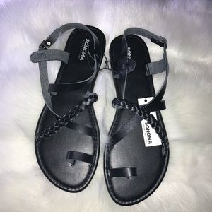NWT Black Sonoma Braided Sandals